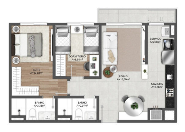 Imagem Apartamento com 1 Quarto à Venda, 31 m² em Centro - Xangri-lá