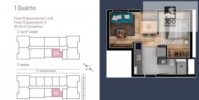 Imagem Apartamento com 1 Quarto à Venda, 30 m² em Tingui - Curitiba Imagem Apartamento com 1 Quarto à Venda, 30 m² em Tingui - Curitiba