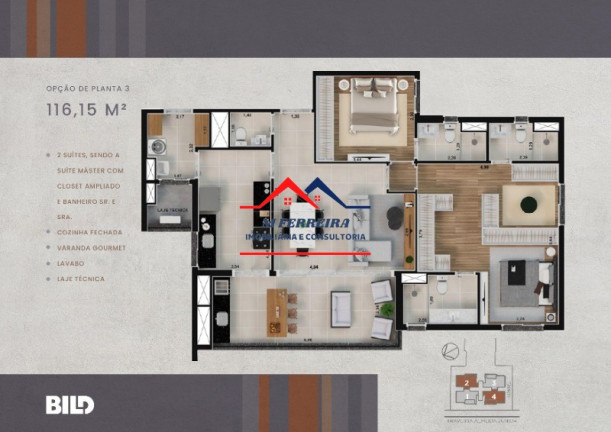 Imagem Apartamento com 3 Quartos à Venda, 116 m² em Nova América - Piracicaba Imagem Apartamento com 3 Quartos à Venda, 116 m² em Nova América - Piracicaba