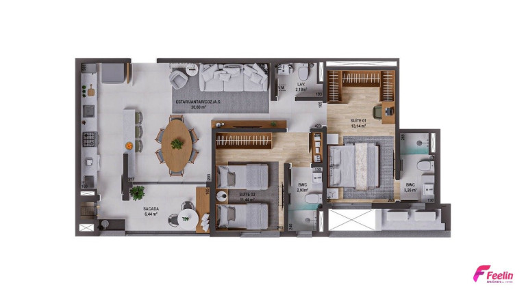 Imagem Apartamento com 2 Quartos à Venda, 84 m² em Praia Comprida - São José