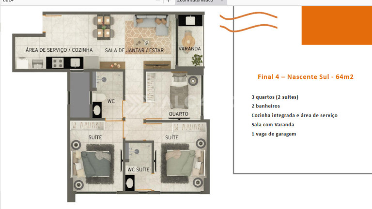 Imagem Apartamento com 2 Quartos à Venda, 53 m² em Monte Castelo - Cabedelo Imagem Apartamento com 2 Quartos à Venda, 53 m² em Monte Castelo - Cabedelo
