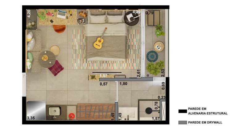 Imagem Apartamento com 1 Quarto à Venda, 23 m² em Santa Cecília - São Paulo Imagem Apartamento com 1 Quarto à Venda, 23 m² em Santa Cecília - São Paulo