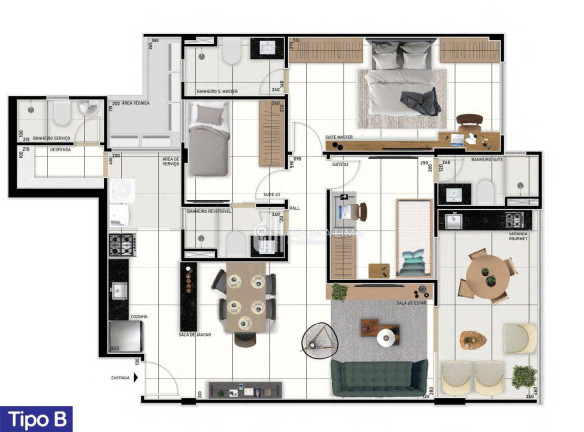 Imagem Apartamento com 3 Quartos à Venda, 92 m² em Recanto Das Palmeiras - Teresina