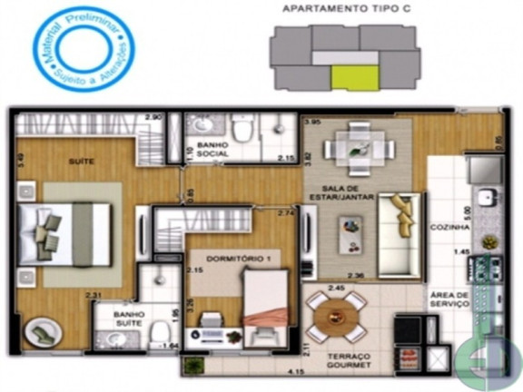 Imagem Imóvel com 2 Quartos à Venda, 60 m² em Santa Paula - São Caetano Do Sul