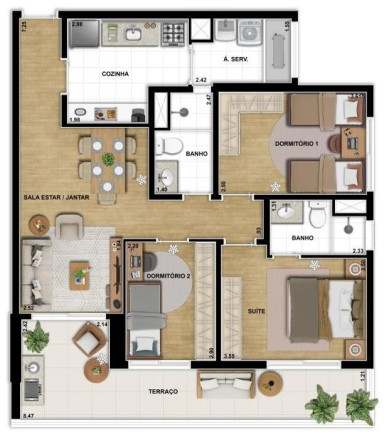 Imagem Apartamento com 3 Quartos à Venda, 122 m² em Vila Santa Catarina - São Paulo Imagem Apartamento com 3 Quartos à Venda, 122 m² em Vila Santa Catarina - São Paulo
