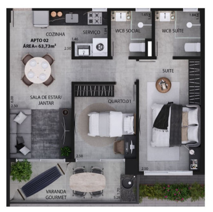 Imagem Apartamento com 2 Quartos à Venda, 61 m² em Jardim Oceania - João Pessoa Imagem Apartamento com 2 Quartos à Venda, 61 m² em Jardim Oceania - João Pessoa
