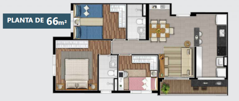 Imagem Apartamento com 2 Quartos à Venda, 60 m² em Parque Viana - Barueri