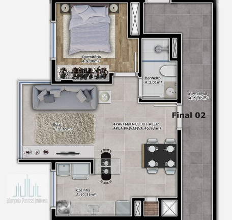 Imagem Apartamento com 1 Quarto à Venda, 45 m² em São Francisco - Bento Gonçalves Imagem Apartamento com 1 Quarto à Venda, 45 m² em São Francisco - Bento Gonçalves