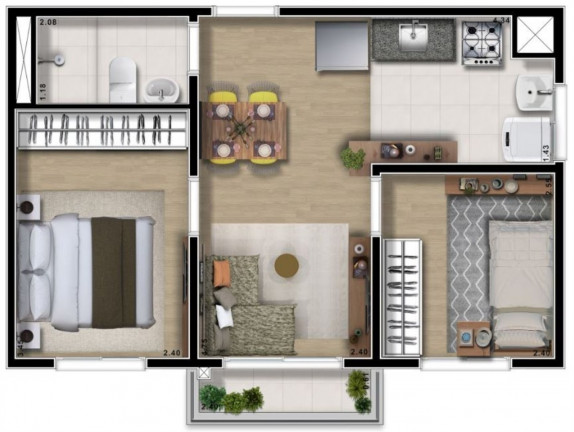 Imagem Imóvel com 2 Quartos à Venda, 39 m² em Colônia (zona Leste) - São Paulo