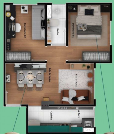 Imagem Imóvel com 2 Quartos à Venda, 43 m² em Barra Funda - São Paulo