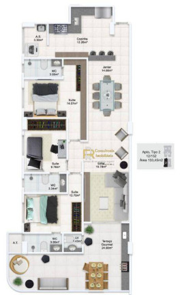 Imagem Apartamento com 2 Quartos à Venda, 77 m² em Vila Guilhermina - Praia Grande Imagem Apartamento com 2 Quartos à Venda, 77 m² em Vila Guilhermina - Praia Grande