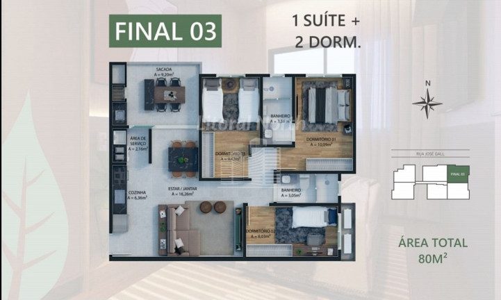 Imagem Apartamento com 2 Quartos à Venda, 71 m² em Dom Bosco - Itajaí Imagem Apartamento com 2 Quartos à Venda, 71 m² em Dom Bosco - Itajaí