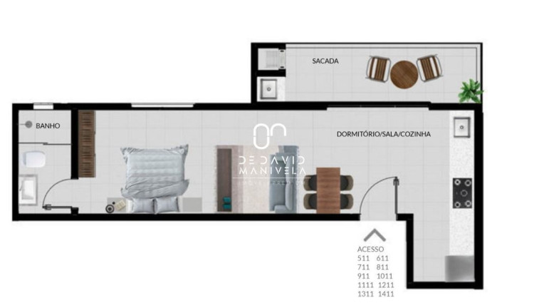 Apartamento com 1 Quarto à Venda, 79 m² em Centro - Santa Maria