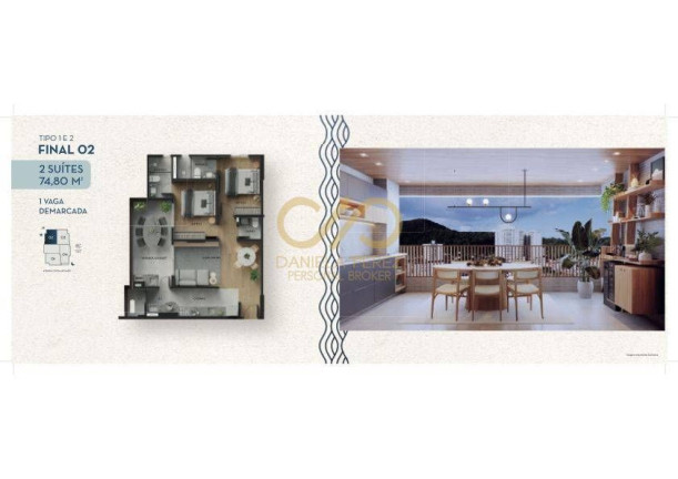 Imagem Apartamento com 2 Quartos à Venda, 75 m² em Canto Do Forte - Praia Grande