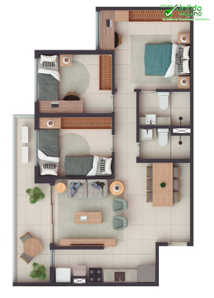 Imagem Apartamento com 3 Quartos à Venda, 68 m² em Presidente Kennedy - Fortaleza