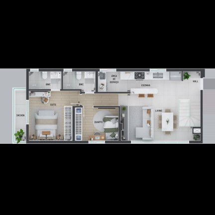 Imagem Cobertura com 2 Quartos à Venda, 147 m² em Portão - Curitiba