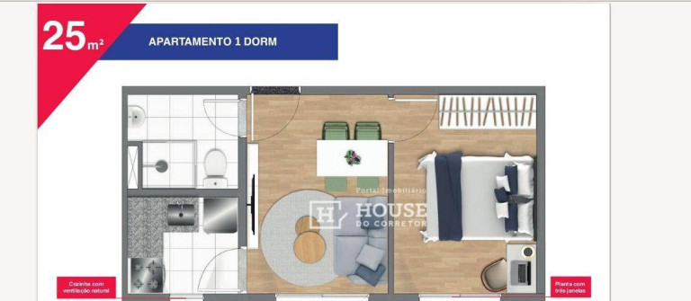 Imagem Apartamento com 1 Quarto à Venda, 25 m² em Vila Buarque - São Paulo