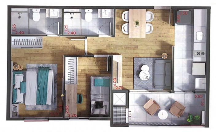 Imagem Imóvel com 2 Quartos à Venda, 66 m² em água Verde - Curitiba Imagem Imóvel com 2 Quartos à Venda, 66 m² em água Verde - Curitiba