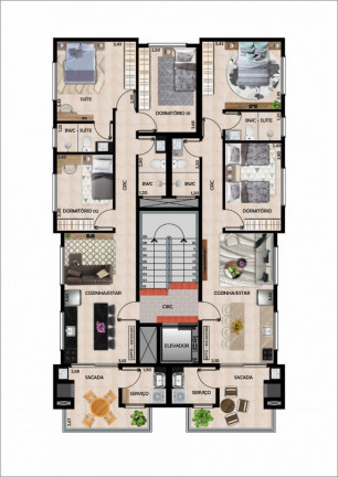 Imagem Apartamento com 3 Quartos à Venda, 77 m² em Palmas - Governador Celso Ramos