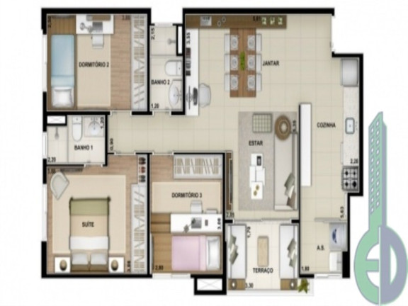 Imagem Imóvel com 3 Quartos à Venda, 86 m² em Santa Maria - São Caetano Do Sul Imagem Imóvel com 3 Quartos à Venda, 86 m² em Santa Maria - São Caetano Do Sul