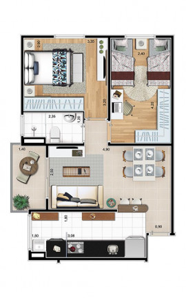 Imagem Imóvel com 2 Quartos à Venda, 55 m² em Baeta Neves - São Bernardo Do Campo Imagem Imóvel com 2 Quartos à Venda, 55 m² em Baeta Neves - São Bernardo Do Campo