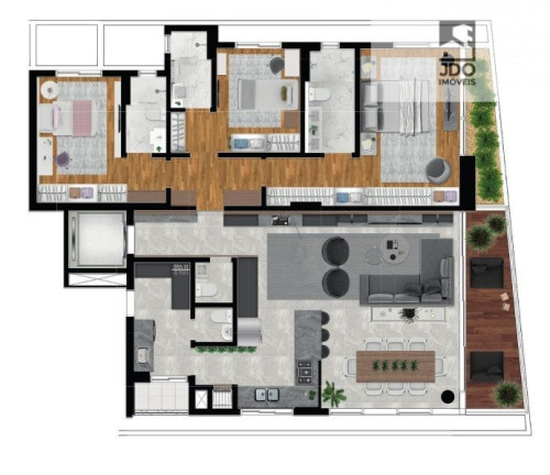 Imagem Apartamento com 3 Quartos à Venda, 153 m² em água Verde - Curitiba Imagem Apartamento com 3 Quartos à Venda, 153 m² em água Verde - Curitiba