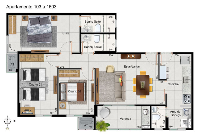 Imagem Imóvel com 3 Quartos à Venda, 90 m² em Norte (águas Claras) - Brasília