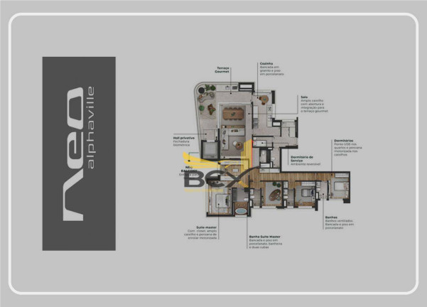 Imagem Apartamento com 4 Quartos à Venda, 244 m² em Alphaville Conde Ii - Barueri