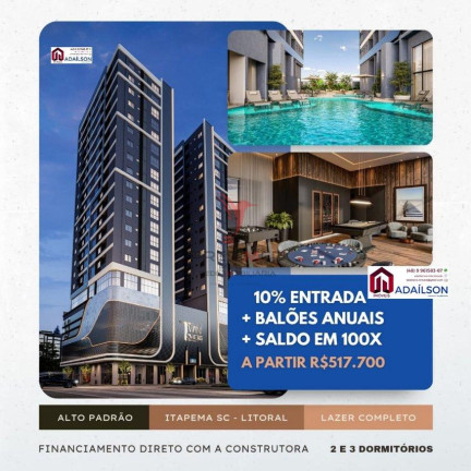 Imagem Apartamento com 2 Quartos à Venda, 64 m² em Itapema