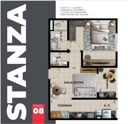 Apartamento à Venda, 44 m² em Atibaia Jardim - Atibaia