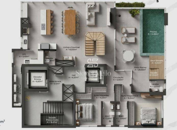 Imagem Cobertura com 5 Quartos à Venda, 301 m² em 2 Quadra Norte - Balneário Camboriú