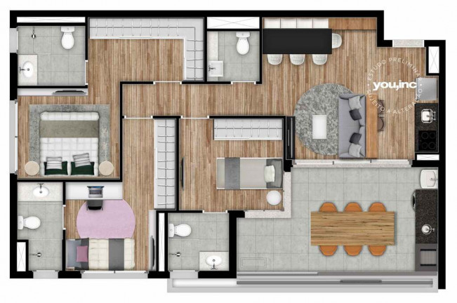 Imagem Apartamento com 1 Quarto à Venda, 46 m² em Brooklin - São Paulo