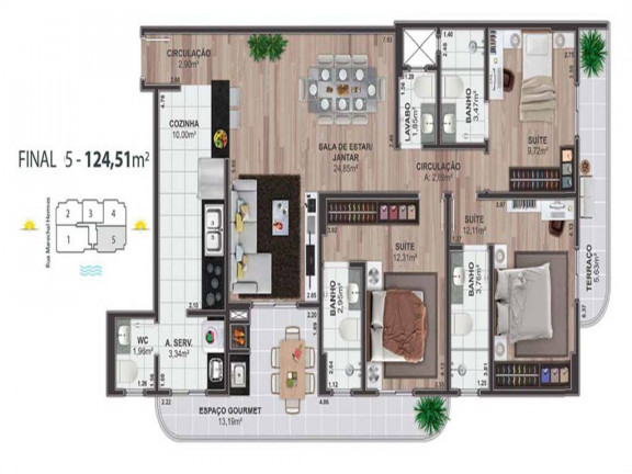 Imagem Apartamento com 3 Quartos à Venda, 125 m² em Forte - Praia Grande Imagem Apartamento com 3 Quartos à Venda, 125 m² em Forte - Praia Grande