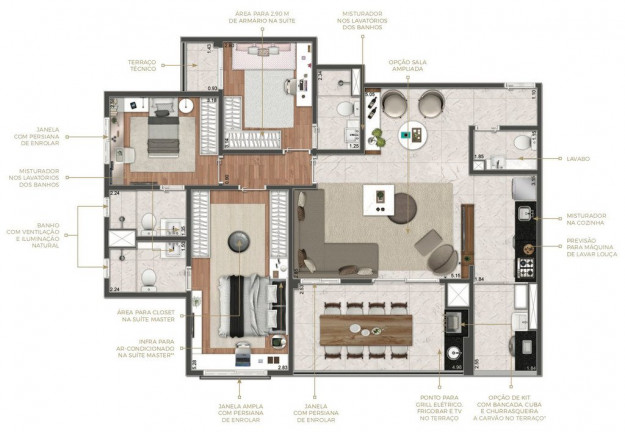 Imagem Apartamento com 4 Quartos à Venda, 108 m² em Santo Amaro - São Paulo