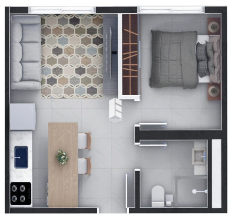Imagem Apartamento com 2 Quartos à Venda, 53 m² em Centro - Santa Maria