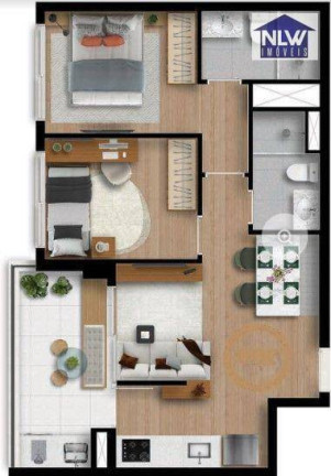 Apartamento com 2 Quartos à Venda, 54 m² em Brooklin - São Paulo