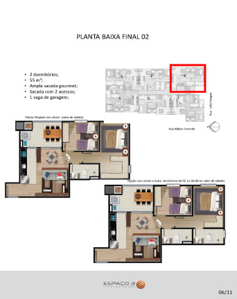 Imagem Apartamento com 3 Quartos à Venda, 67 m² em Cruzeiro - Caxias Do Sul