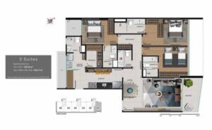 Imagem Imóvel com 3 Quartos à Venda, 120 m² em águas Claras - Brasília