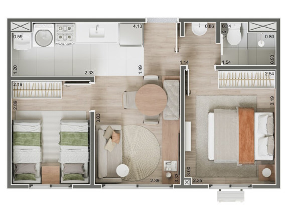 Imagem Imóvel com 1 Quarto à Venda, 36 m² em Residencial Parque Da Fazenda - Campinas