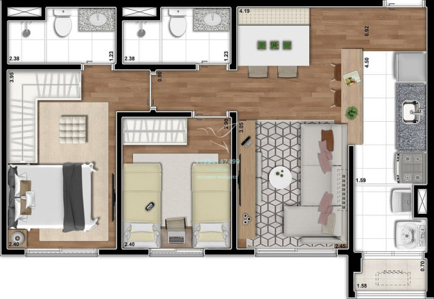 Imagem Apartamento com 3 Quartos à Venda, 70 m² em Santo Amaro - São Paulo Imagem Apartamento com 3 Quartos à Venda, 70 m² em Santo Amaro - São Paulo