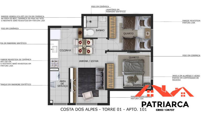 Imagem Apartamento com 2 Quartos à Venda, 37 m² em Jardim Paraíso De Viracopos - Campinas