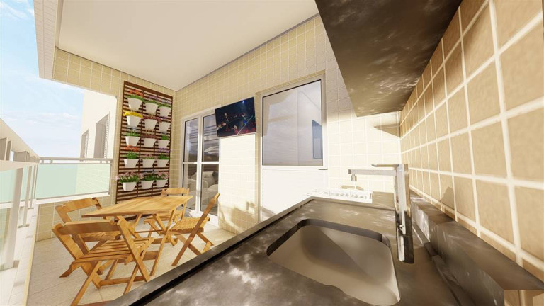 Imagem Apartamento com 1 Quarto à Venda, 47 m² em Caiçara - Praia Grande