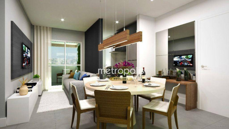 Apartamento com 2 Quartos à Venda, 54 m² em Jardim - Santo André