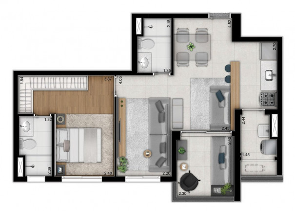 Imagem Apartamento com 1 Quarto à Venda, 37 m² em Vila Monte Alegre - São Paulo