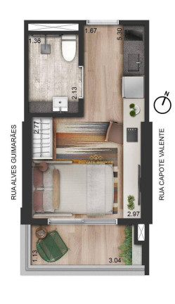 Imagem Studio com 1 Quarto à Venda, 20 m² em Pinheiros - São Paulo