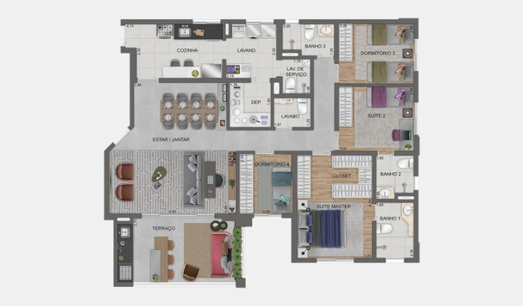 Imagem Apartamento com 4 Quartos à Venda, 132 m² em City América - São Paulo Imagem Apartamento com 4 Quartos à Venda, 132 m² em City América - São Paulo