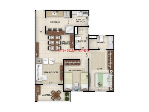 Imagem Apartamento com 2 Quartos à Venda, 72 m² em Jardim Rosinha - Itu