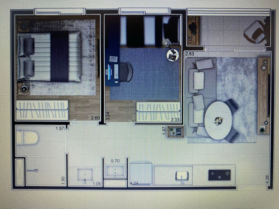 Imagem Imóvel com 2 Quartos à Venda, 39 m² em Centro - São Paulo