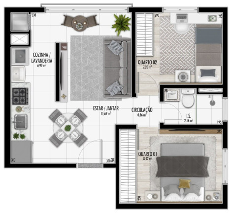 Imagem Apartamento com 2 Quartos à Venda, 47 m² em Santa Cândida - Curitiba Imagem Apartamento com 2 Quartos à Venda, 47 m² em Santa Cândida - Curitiba