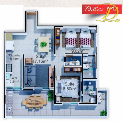 Imagem Apartamento com 2 Quartos à Venda, 91 m² em Tupi - Praia Grande Imagem Apartamento com 2 Quartos à Venda, 91 m² em Tupi - Praia Grande